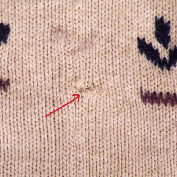 CHRISTOPHER & BANKS size L Jrs. beige (mostly) hand-embroidered cardigan sweater - Picture 12 of 16